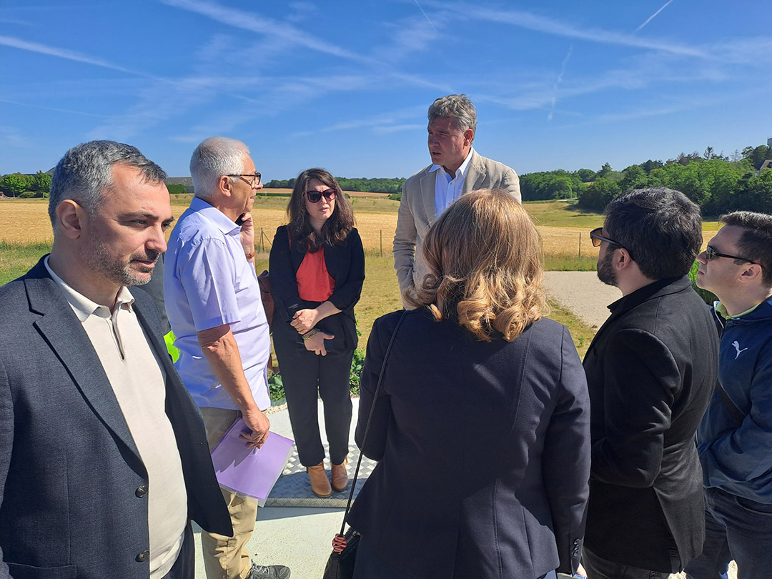 Georgian delegation field visit to a constructed wetland, a nature-based solution for wastewater treatment